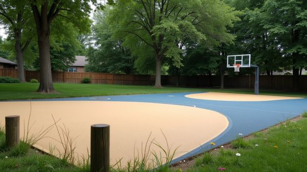Obtenez un terrain de basket extérieur sur-mesure et facile à installer