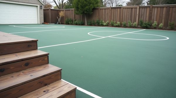 Obtenez un terrain de basket extérieur sur-mesure et facile à installer
